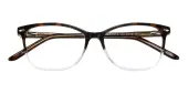 Oval|Horn Eyeglasses, Full Frame Brown/Crystal Plastic - FZ1298