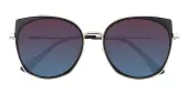 Cat Eye Sunglasses, Full Frame Black Metal|blend material|TR90 - SUP0622