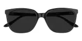 Square Sunglasses, Full Frame Black Plastic - SUP0654