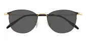 Oval Sunglasses, Full Frame Black Metal - SUP0665