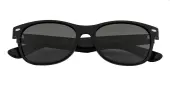 Oval Sunglasses, Full Frame Black TR90 - SUP0702