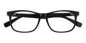 Rectangle Eyeglasses, Full Frame Black Plastic - FZ1357