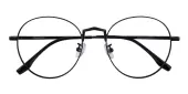 Round Eyeglasses, Full Frame Black Titanium - FT0325