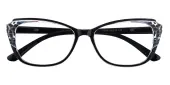 Cat Eye Eyeglasses, Full Frame Floral TR90 - FP1918