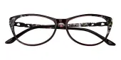 Cat Eye Eyeglasses, Full Frame Floral TR90 - FP1945