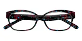 Cat Eye Eyeglasses, Full Frame Floral TR90 - FP2012