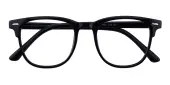 Horn|Square Eyeglasses, Full Frame Black TR90 - FP2036