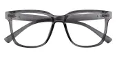 Horn|Square Eyeglasses, Full Frame Gray TR90 - FP2034
