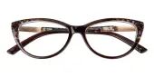 Cat Eye Eyeglasses, Full Frame Tortoise TR90 - FP1704