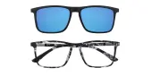 Rectangle Eyeglasses, Full Frame Tortoise TR90 - FP1089