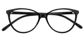 Cat Eye Eyeglasses, Full Frame Black TR90 - FP2066