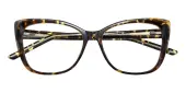 Cat Eye Eyeglasses, Full Frame Tortoise Plastic - FP2084