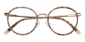 Round Eyeglasses, Full Frame Tortoise Plastic - FZ1437
