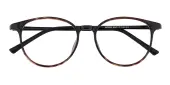 Round Eyeglasses, Full Frame Tortoise Ultem - FP1438