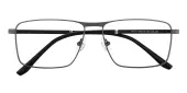 Rectangle Eyeglasses, Full Frame Gunmetal Metal - FM1466