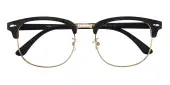 Browline|Classic Wayframe|Oval Eyeglasses, Full Frame Brown/Golden TR90|Metal - FP2104