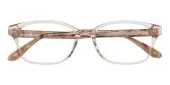 Rectangle Eyeglasses, Full Frame Champagne Plastic - FZ1475