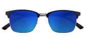 Browline|Rectangle Sunglasses, Full Frame Black/Silver TR90|blend material|Metal - SUP0906