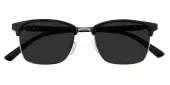 Browline|Rectangle Sunglasses, Full Frame Black/Golden TR90|blend material|Metal - SUP0907