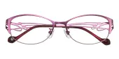 Oval Eyeglasses, Full Frame Purple Metal - FM1470