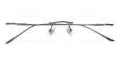 Rectangle Eyeglasses, Rimless Frame Gunmetal Titanium - RM0288