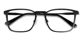 Rectangle Eyeglasses, Full Frame Black Metal - FM1495