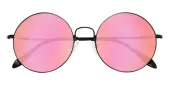 Round Sunglasses, Full Frame Black Metal - SUP0998