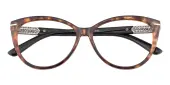 Cat Eye Eyeglasses, Full Frame Tortoise TR90 - FP1718