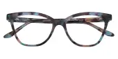 Cat Eye Eyeglasses, Full Frame Dark Multicolor Plastic - FZ1573