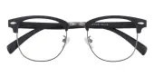 Browline|Oval Eyeglasses, Full Frame Black/Gunmetal TR90|Metal|blend material - FP2163