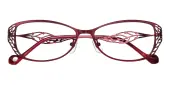 Oval Eyeglasses, Full Frame Red Metal - FM1468