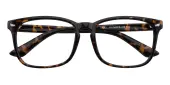 Rectangle Eyeglasses, Full Frame Tortoise TR90 - FP2158