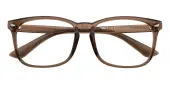Rectangle Eyeglasses, Full Frame Brown TR90 - FP2159