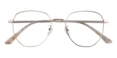 Polygon Eyeglasses, Full Frame Rose Gold Plastic - FM1550