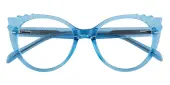Cat Eye Eyeglasses, Full Frame Blue TR90 - FP2211