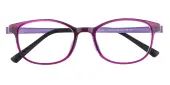 Oval Eyeglasses, Full Frame Purple TR90 - FP1923