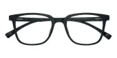 Rectangle Eyeglasses, Full Frame Black Plastic - FP2249