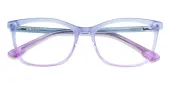 Cat Eye Eyeglasses, Full Frame Purple Plastic - FZ1608