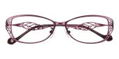 Oval Eyeglasses, Full Frame Purple Metal - FM1553