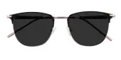 Square Sunglasses, Full Frame Black/Rose Gold Metal - SUP1077