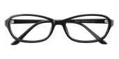 Oval Eyeglasses, Full Frame Black TR90 - FP2227