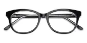 Oval Eyeglasses, Full Frame Black Plastic - FZ1677