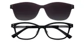 Oval Eyeglasses, Full Frame Black TR90 - FP2288