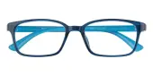 Rectangle Eyeglasses, Full Frame Blue TR90 - FP2270