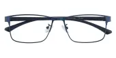 Rectangle Eyeglasses, Full Frame Blue Metal - FM1569