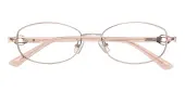Oval Eyeglasses, Full Frame Golden Plastic - FM1595