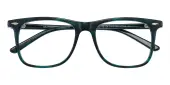 Square Eyeglasses, Full Frame Green Plastic - FZ1714