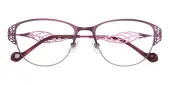 Cat Eye Eyeglasses, Full Frame Purple Metal - FM1612