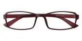 Rectangle Eyeglasses, Full Frame Red TR90 - FP2281