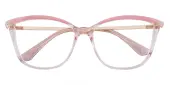 Cat Eye Eyeglasses, Full Frame Pink TR90|Metal - FP2297